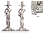 A magnificent and rare matched pair of George III and George IV silver candlesticks