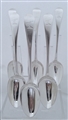 George IV Sterling Silver Set Six Old English Pattern Tablespoons 1826