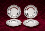 The Sheridan Grant dishes: A fine set of four William IV sterling silver second course dishes