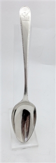 Antique George III Sterling Silver Old English Feather-Edge Pattern Dessert Spoon 1779