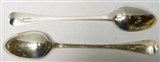 Pair of Antique Silver Basting Spoons