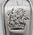 Antique George IV hallmarked Sterling Silver Old English Thread Pattern Salt Spoon 1828
