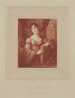 Antique portrait print: Sarah Sophia Child. Countess of Jersey
