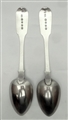 Antique Pair of Sterling Silver Victorian Fiddle Pattern Dessert Spoon 1843
