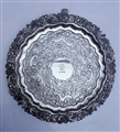 Antique Victorian Old Sheffield Plate Rococo Revival Pattern Salver Circa 1830