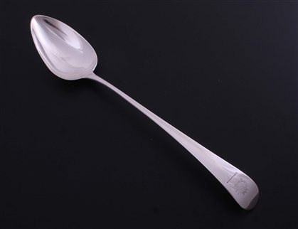 A fine George III sterling silver basting spoon