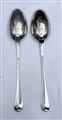 A Pair of Antique hallmarked Sterling Silver George III Old English Pattern Table Spoons c.1780