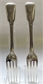 A Pair of Antique Sterling Silver George III Fiddle and Thread Pattern Table Forks 1808