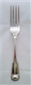 Antique hallmarked Irish Sterling Silver George IV Shell Fiddle and Thread Pattern Table Fork 1823