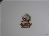 Coalport or Worcester Armorial Porcelain deep Plate Family Crest Coat Arms