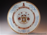 1720 Chinese Armorial Porcelain Charger LUTWYCHE with BAGNALL in Pretence Coat of Arms Crest