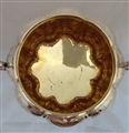 Antique Victorian Silver Plate Gilt Lined Rococo Chased Sugar Basin Circa 1860