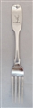 Antique Victorian Newcastle Provincial Sterling Silver Hallmarked Fiddle Pattern Dessert Fork 1849