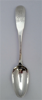 Antique hallmarked Irish sterling silver George III Fiddle Pattern Table Spoon 1803