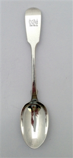 Antique Sterling Silver Hallmarked Victorian Fiddle Pattern Tea Spoon 1858