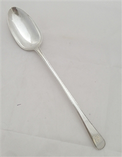 Antique Sterling Silver Hallmarked George III Feather Edged Pattern Gravy Spoon 1819