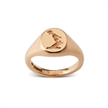 Women's gold signet ring