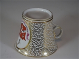 Chamberlains Worcester Armorial Porcelain Cup FEATHERSTON  FETHERSTON or FETHERSTONEHAUGH PERKINSON Family Coat Arms Crest