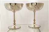 Antique Pair of Victorian Silver-plated Champagne Coupes c. 1900