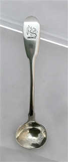Antique George III Aberdeen Silver Scottish Provincial Fiddle Pattern Salt Spoon