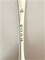 A pair of Antique Victorian Hallmarked Sterling Silver Hanoverian Rat Tail pattern salt spoons, 1883