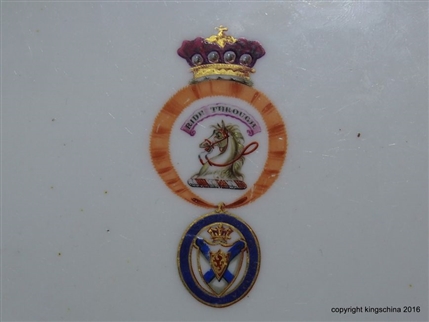 Meissen Armorial Porcelain Plate LORD BELHAVEN & STENTON HAMILTON Crest Coat Arms