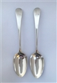 A Pair of Antique George III silver Old English Pattern tablespoons 1795