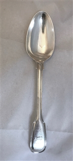 Victorian Hallmarked Sterling Silver Fiddle and Thread Pattern Table Spoon 1839