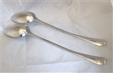 Pair Lovely George III Hallmarked Sterling Silver Old English Pattern Gravy Spoons 1801