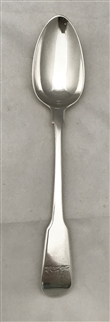 George III Hallmarked Sterling Silver Fiddle Pattern Dessert Spoon 1788