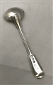 George III Hallmarked Sterling Silver Fiddle and Thread Pattern Salt Spoon 1815