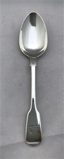 Antique Victorian Sterling Silver Fiddle Pattern Dessert Spoon 1845