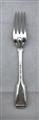 Antique Victorian Hallmarked Sterling Silver Fiddle and Thread Pattern Table Fork 1852