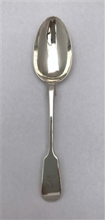 Antique Victorian Hallmarked Sterling Silver Fiddle Pattern Tea Spoon 1853