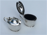 Rare and unusual pair of Antique Victorian sterling silver mustard pots