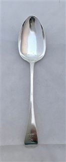 Antique Scottish Victorian Sterling Silver Old English Pattern Dessert Spoon 1844