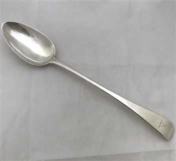 Antique Sterling Silver George III Gravy Basting Stuffing Spoon 1802