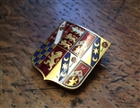 Fine Victorian gold and enamel armorial brooch