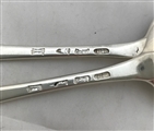 Antique Hallmarked Sterling Silver Pair George III Old English Pattern Tablespoons 1781