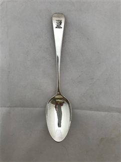 Antique George II Hallmarked Sterling Silver Dessert Spoon 1746
