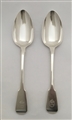 Antique Sterling Silver Pair George IV Fiddle Pattern Tablespoons 1827