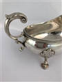 Antique Victorian Silver Plated Bead Edged Sauce Boat 1873