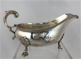 Antique Victorian Silver Plated Bead Edged Sauce Boat 1873