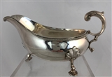 Antique Victorian Silver Plated Bead Edged Sauce Boat 1873