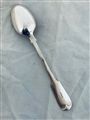 Large and heavy quality Antique Sterling Silver Hallmarked Victorian Fiddle Pattern Gravy Spoon 1890