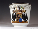 BERLIN Armorial Porcelain Cup & Saucer COUNT VON HARDENBERG Coat Arms PRUSSIA Crest Wappen tasse