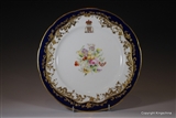 Fine English Armorial porcelain Plate MARQUESS Portcullis crest.