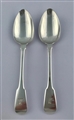 A pair of Antique Silver Hallmarked George III Fiddle Pattern Tablespoons 1813