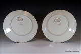 Pair Armorial Porcelain Plates MARQUIS DE CHAMBRUN Pineton