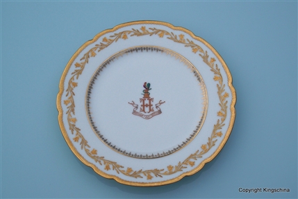 Armorial Porcelain Plate HALL of LITTLEBECK FLORENCE NIGHTINGALE